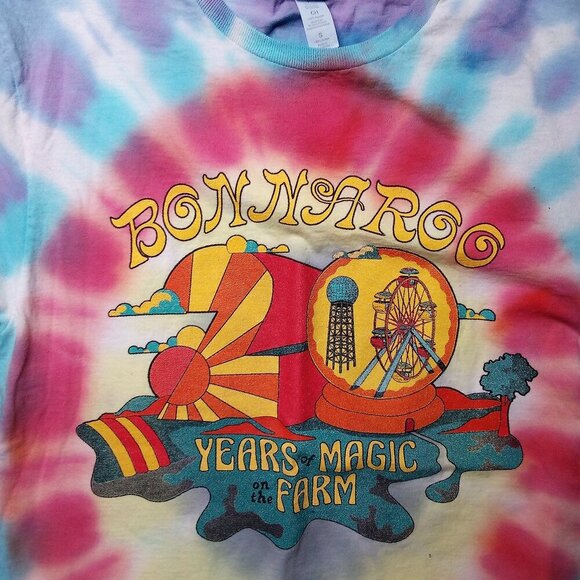 Bonnaroo Music Fest 20 Years On The Farm Tie Dye T-Shirt - Picture 1 of 6